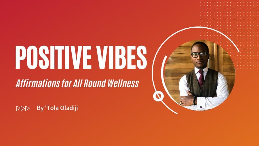Cover of Positive Vibes: Affirmations for All Round Wellness by Tola Oladiji
